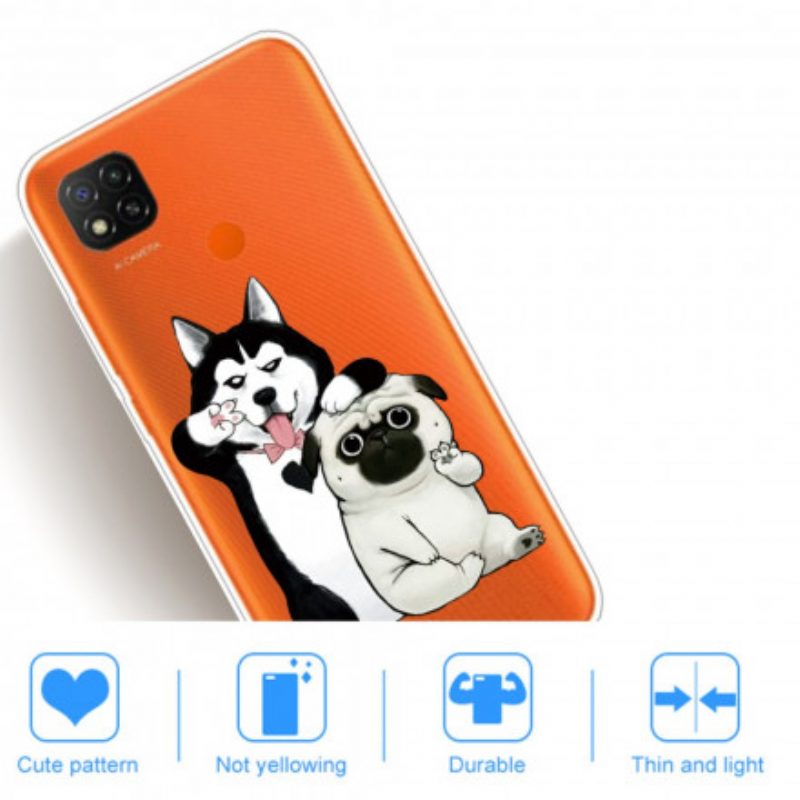 Cover Xiaomi Redmi 9C Cani Divertenti