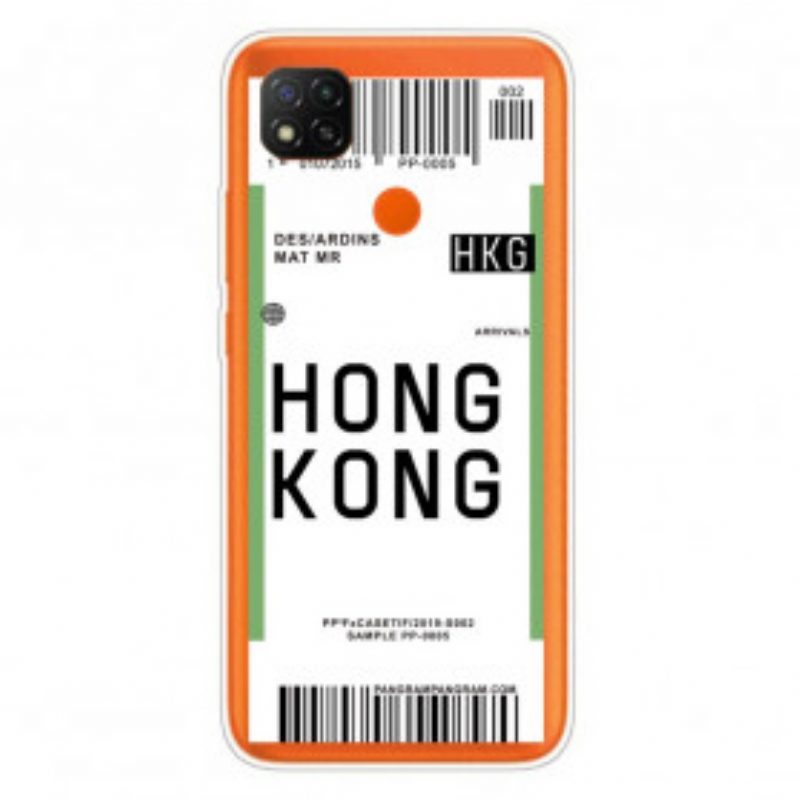 Cover Xiaomi Redmi 9C Carta D'imbarco Per Hong Kong