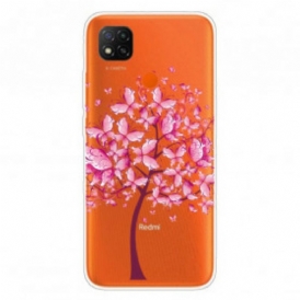 Cover Xiaomi Redmi 9C Cima Dell'albero Rosa