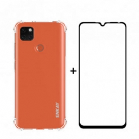 Cover Xiaomi Redmi 9C Combo E Schermo In Vetro Temperato Enkay