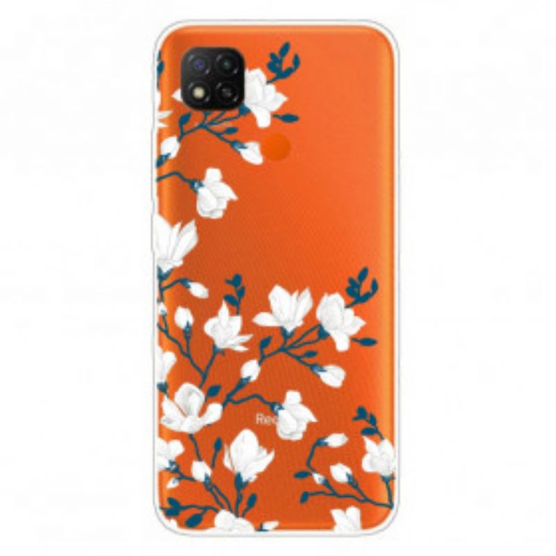 Cover Xiaomi Redmi 9C Fiori Bianchi