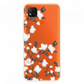 Cover Xiaomi Redmi 9C Fiori Bianchi