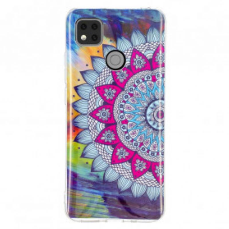 Cover Xiaomi Redmi 9C Mandala Colorato Fluorescente