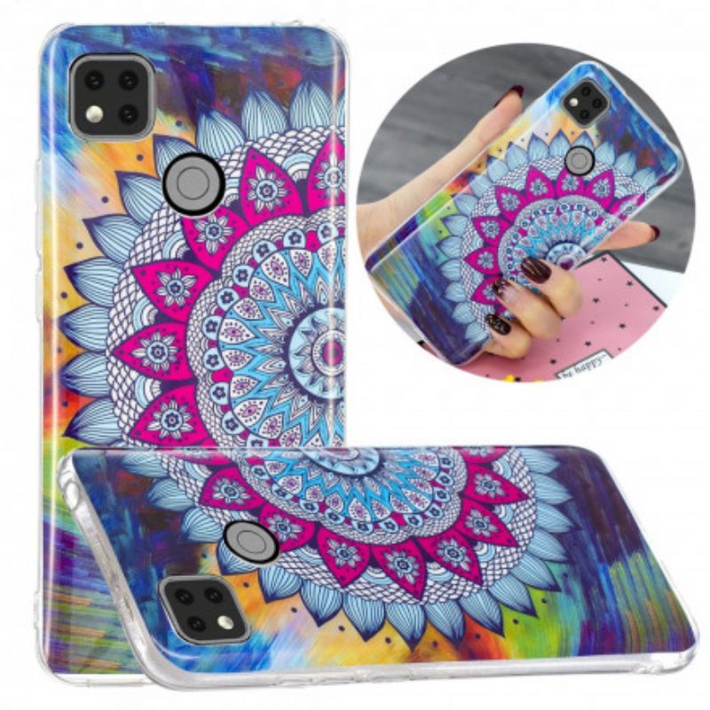 Cover Xiaomi Redmi 9C Mandala Colorato Fluorescente