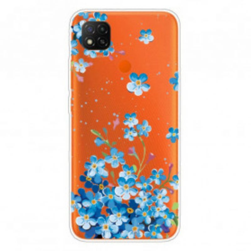 Cover Xiaomi Redmi 9C Mazzo Di Fiori Blu