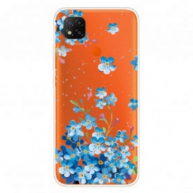 Cover Xiaomi Redmi 9C Mazzo Di Fiori Blu