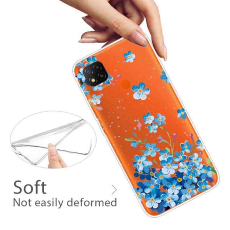 Cover Xiaomi Redmi 9C Mazzo Di Fiori Blu