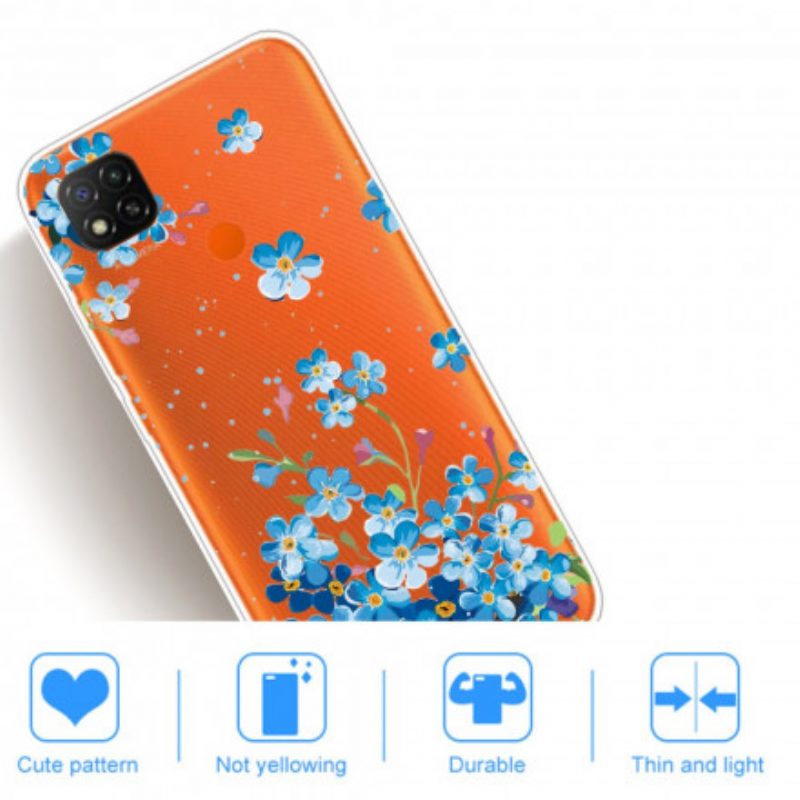 Cover Xiaomi Redmi 9C Mazzo Di Fiori Blu