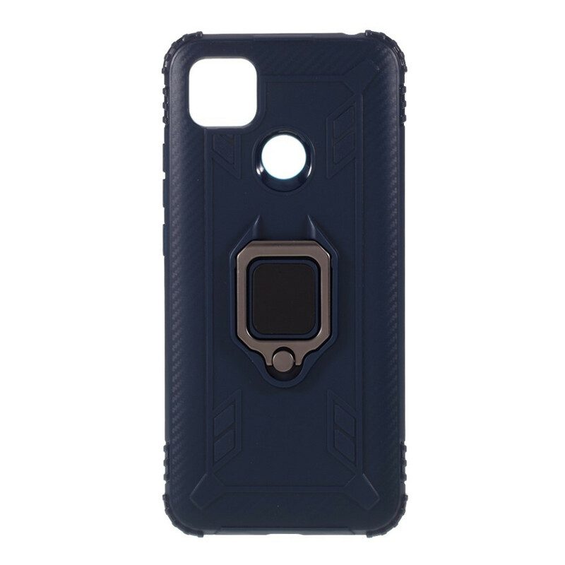 Cover Xiaomi Redmi 9C Stile Ad Anello In Fibra Di Carbonio