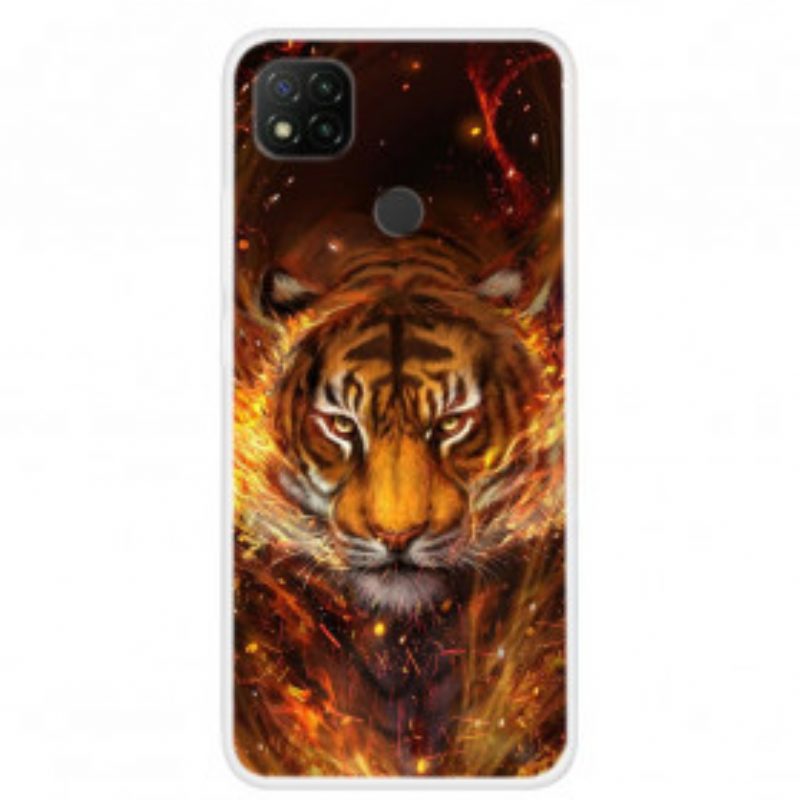 Cover Xiaomi Redmi 9C Tigre Di Fuoco