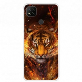 Cover Xiaomi Redmi 9C Tigre Di Fuoco