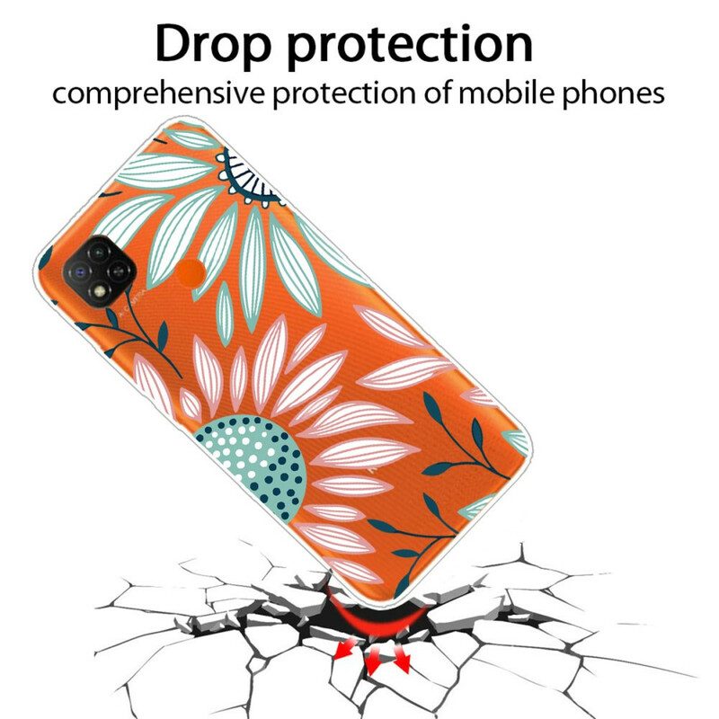 Cover Xiaomi Redmi 9C Un Fiore Trasparente