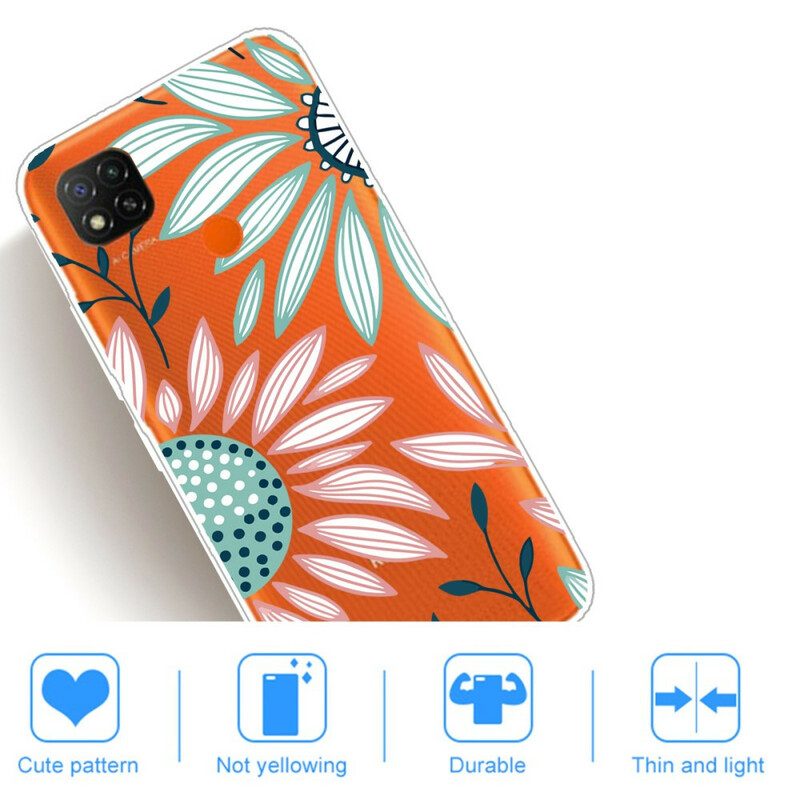 Cover Xiaomi Redmi 9C Un Fiore Trasparente