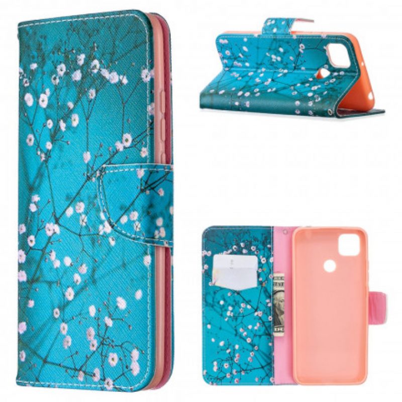 Custodia in pelle Xiaomi Redmi 9C Albero In Fiore