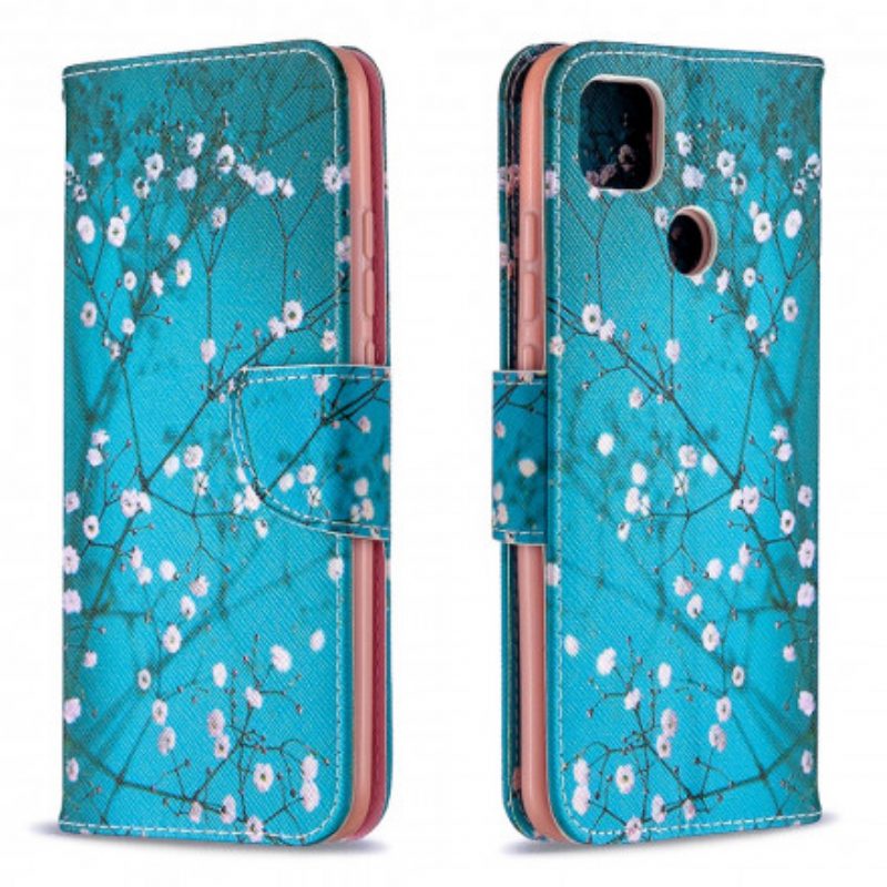 Custodia in pelle Xiaomi Redmi 9C Albero In Fiore