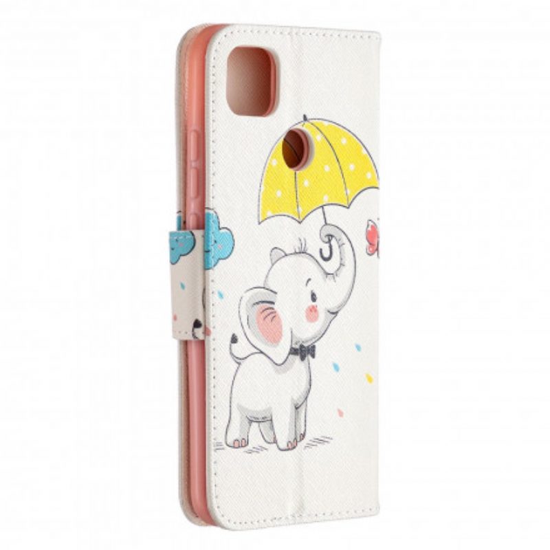 Custodia in pelle Xiaomi Redmi 9C Cucciolo Di Elefante