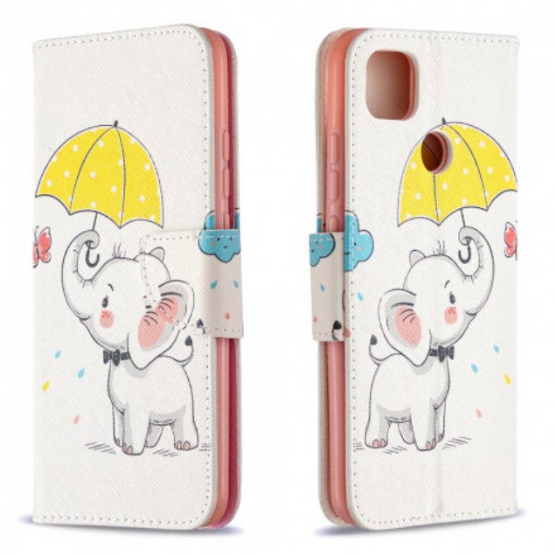 Custodia in pelle Xiaomi Redmi 9C Cucciolo Di Elefante