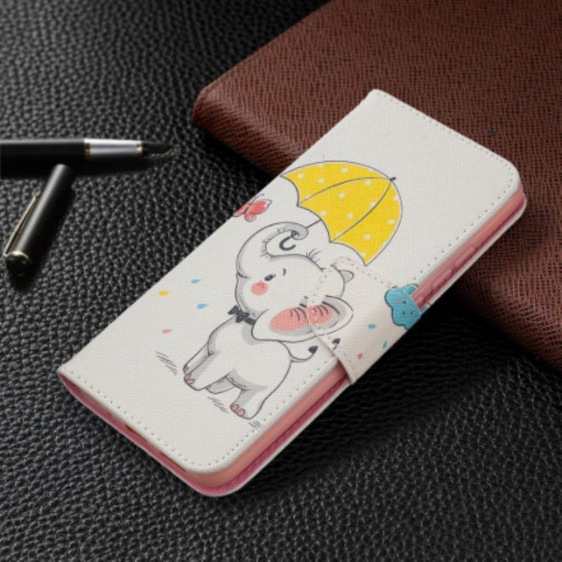 Custodia in pelle Xiaomi Redmi 9C Cucciolo Di Elefante