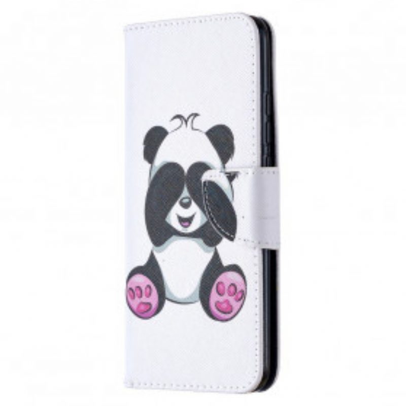 Custodia in pelle Xiaomi Redmi 9C Divertimento Panda