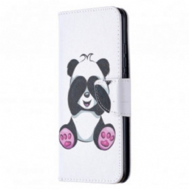 Custodia in pelle Xiaomi Redmi 9C Divertimento Panda