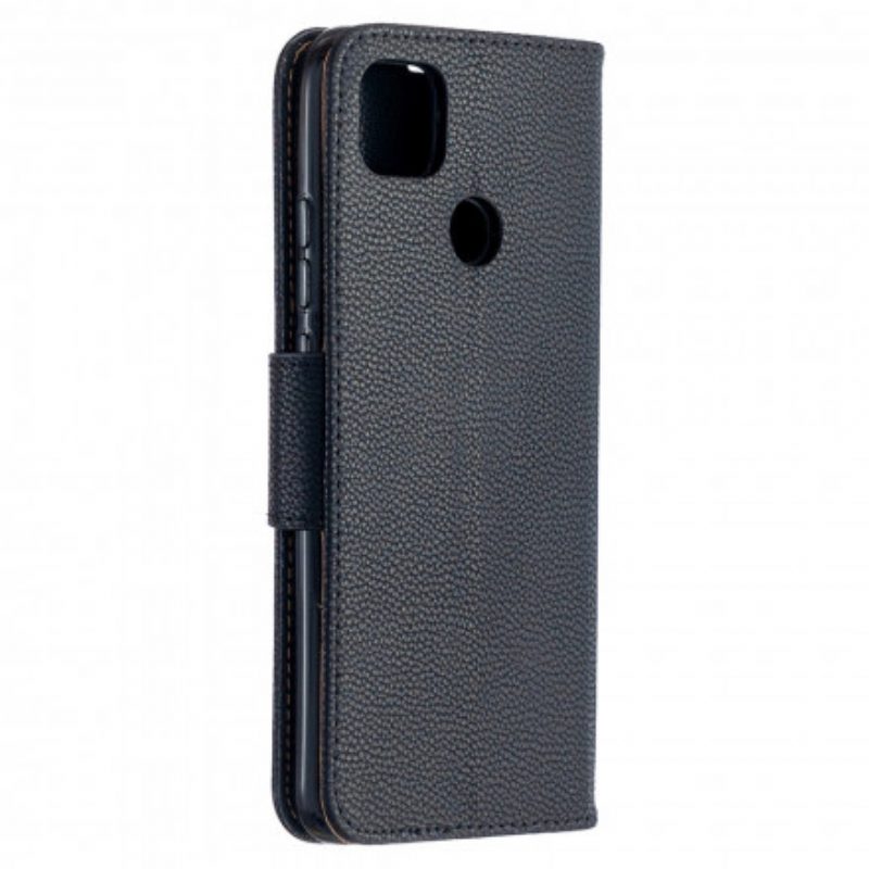 Custodia in pelle Xiaomi Redmi 9C Folio Cover Litchi Rabat Obliquo