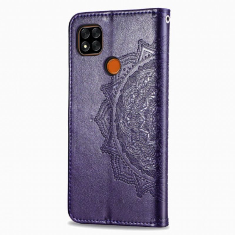 Custodia in pelle Xiaomi Redmi 9C Mandala Medioevo