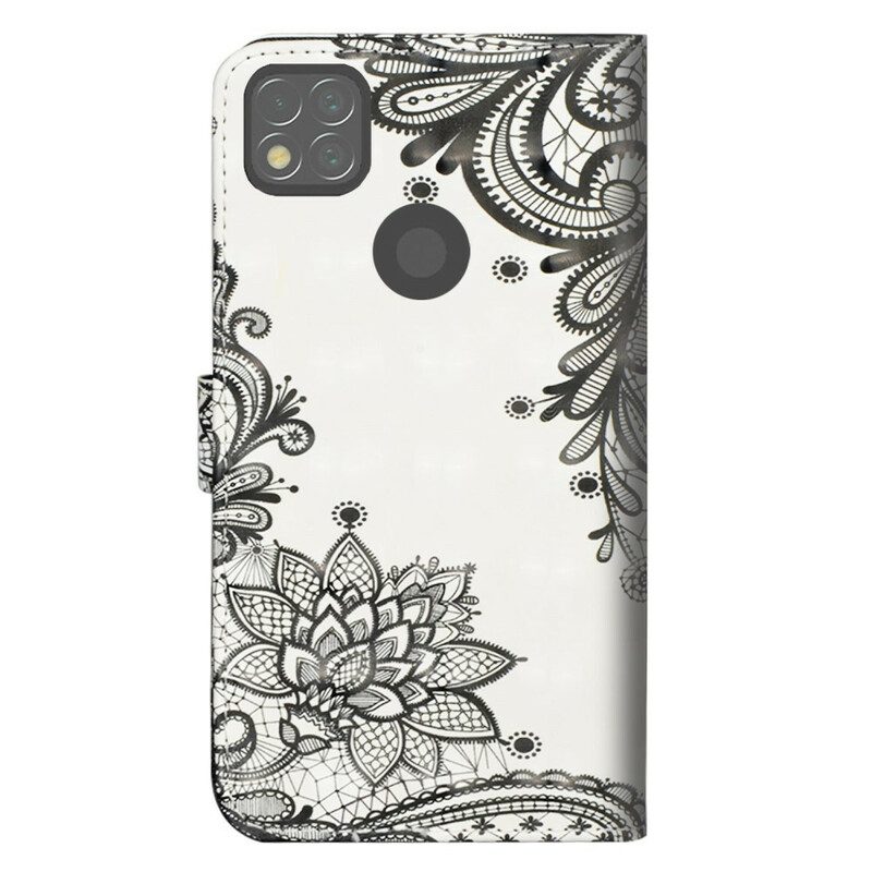 Custodia in pelle Xiaomi Redmi 9C Pizzo Elegante