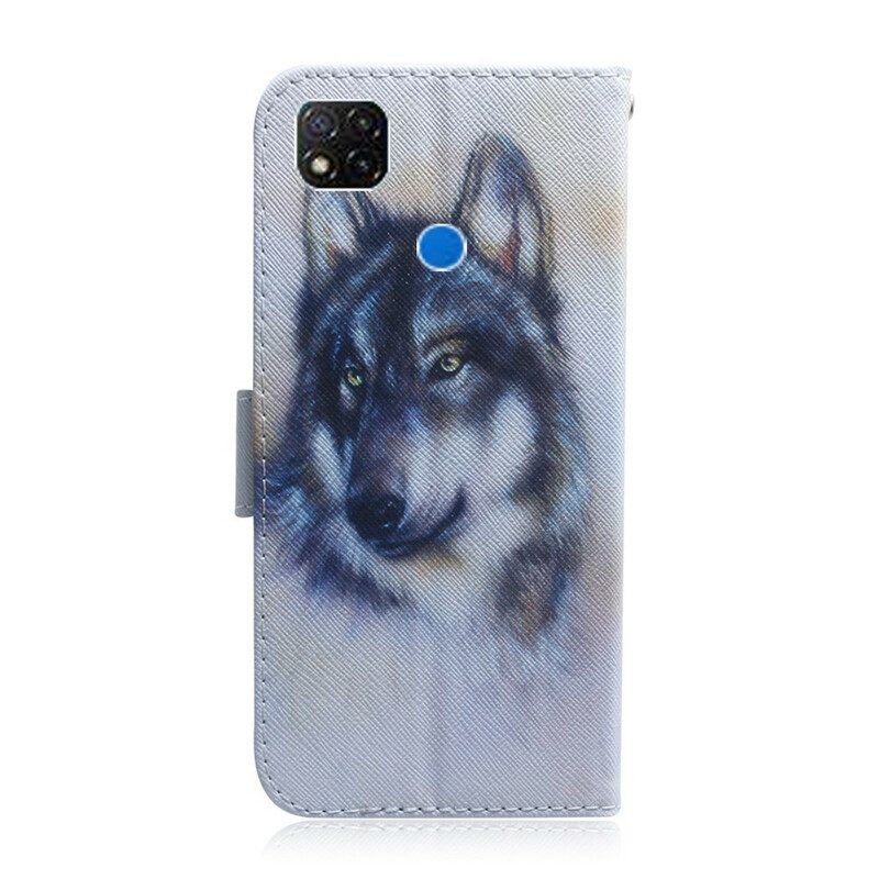 Custodia in pelle Xiaomi Redmi 9C Sguardo Canino