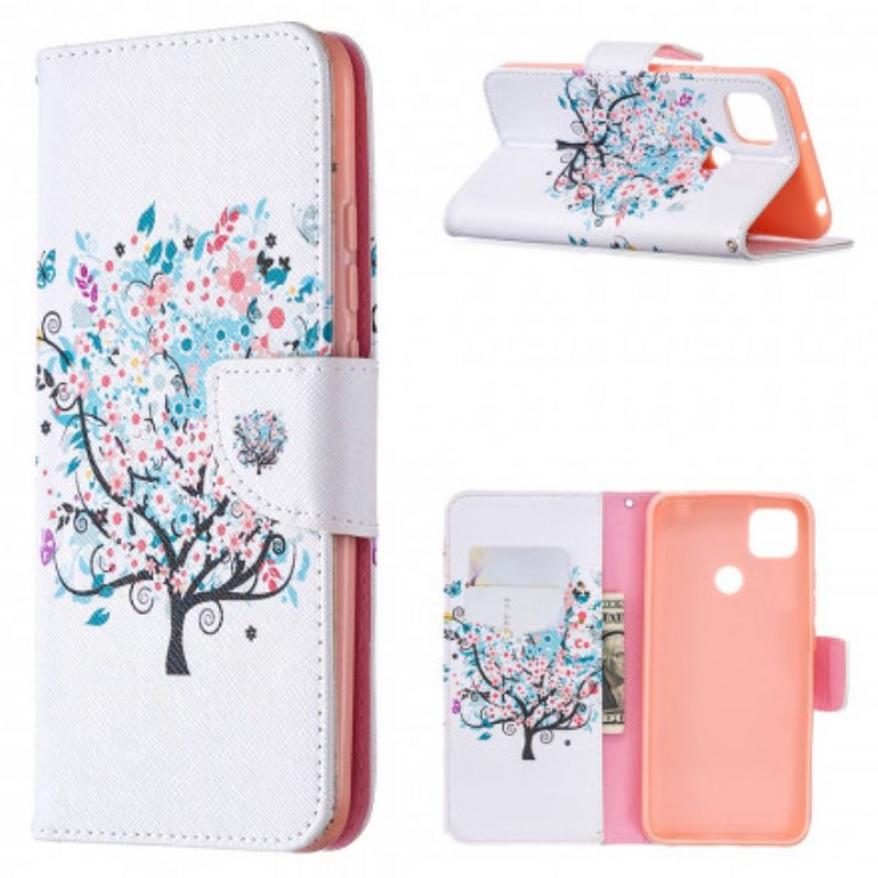 Folio Cover Xiaomi Redmi 9C Albero Fiorito