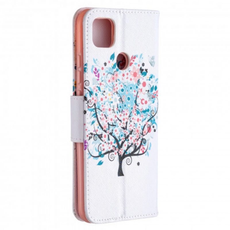 Folio Cover Xiaomi Redmi 9C Albero Fiorito