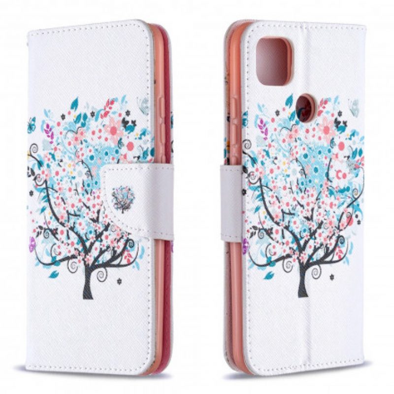 Folio Cover Xiaomi Redmi 9C Albero Fiorito