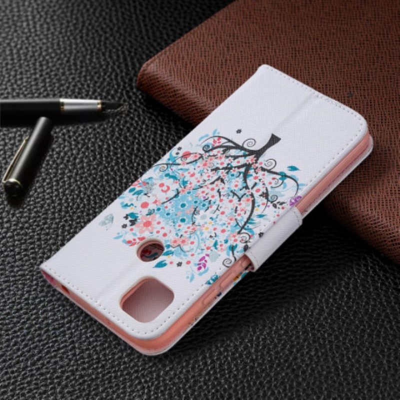 Folio Cover Xiaomi Redmi 9C Albero Fiorito