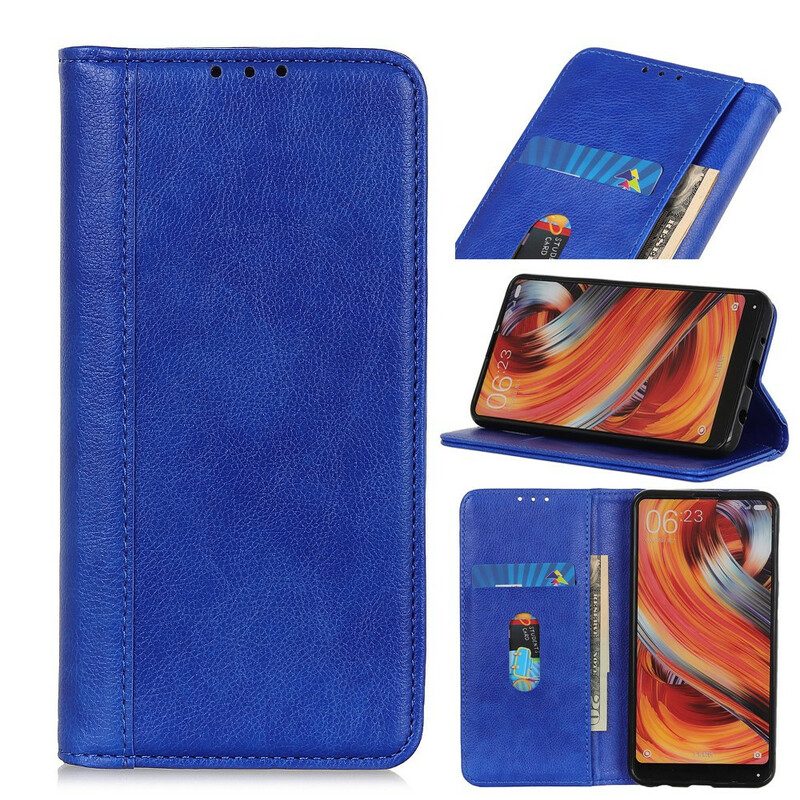 Folio Cover Xiaomi Redmi 9C Custodia in pelle Ciondolo In Crosta Di Litchi