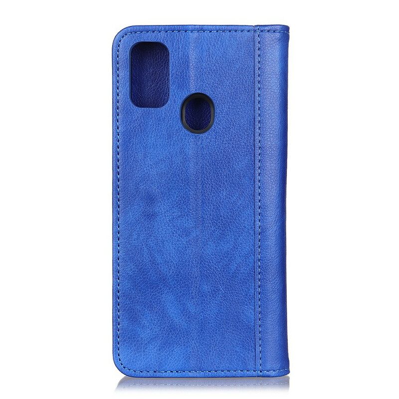 Folio Cover Xiaomi Redmi 9C Custodia in pelle Ciondolo In Crosta Di Litchi