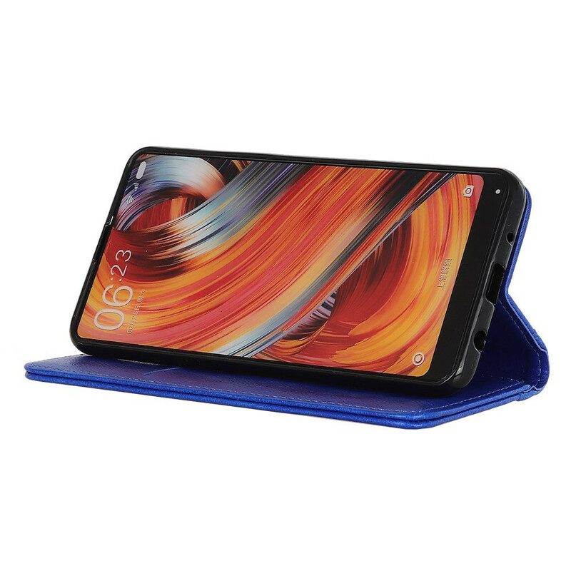 Folio Cover Xiaomi Redmi 9C Custodia in pelle Ciondolo In Crosta Di Litchi