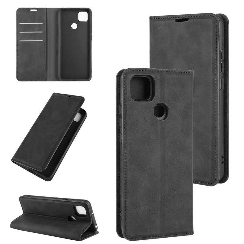 Folio Cover Xiaomi Redmi 9C Custodia in pelle Effetto Pelle Stile Business