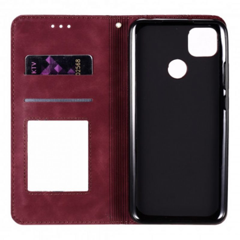 Folio Cover Xiaomi Redmi 9C Custodia in pelle Fiori Barocchi