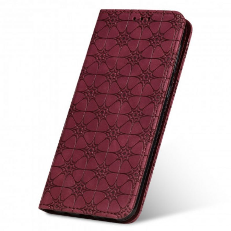 Folio Cover Xiaomi Redmi 9C Custodia in pelle Fiori Barocchi