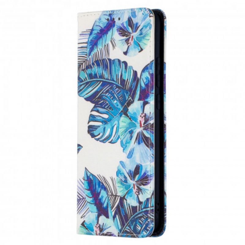 Folio Cover Xiaomi Redmi 9C Custodia in pelle Foglie