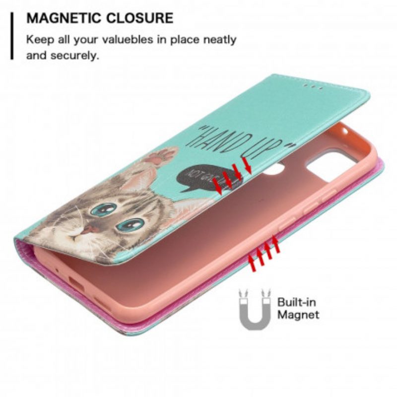 Folio Cover Xiaomi Redmi 9C Custodia in pelle Mano In Alto