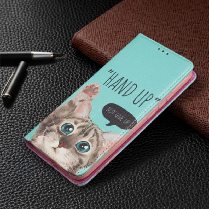 Folio Cover Xiaomi Redmi 9C Custodia in pelle Mano In Alto