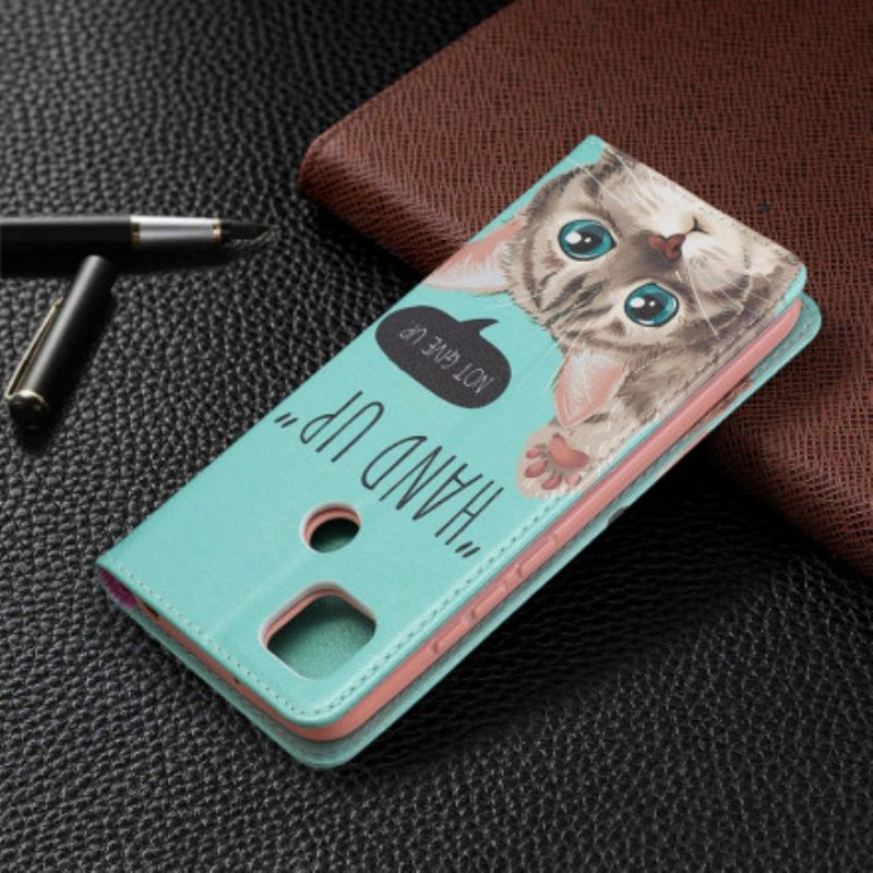 Folio Cover Xiaomi Redmi 9C Custodia in pelle Mano In Alto