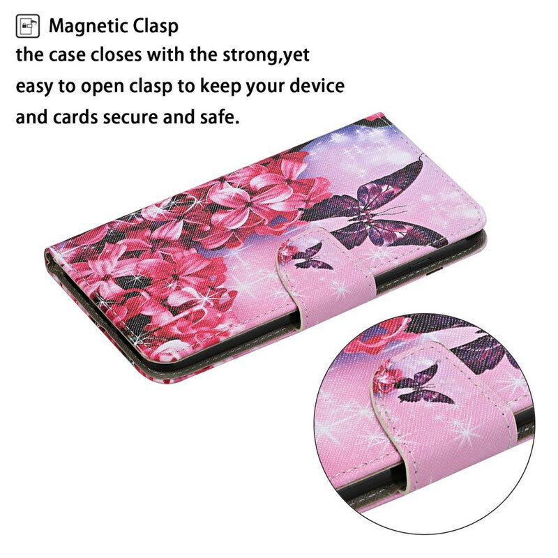 Folio Cover Xiaomi Redmi 9C Farfalle Nel Giardino Magico