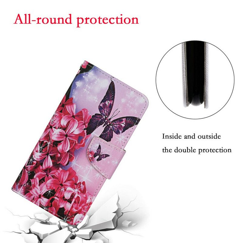 Folio Cover Xiaomi Redmi 9C Farfalle Nel Giardino Magico