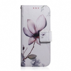 Folio Cover Xiaomi Redmi 9C Fiore Rosa Polveroso