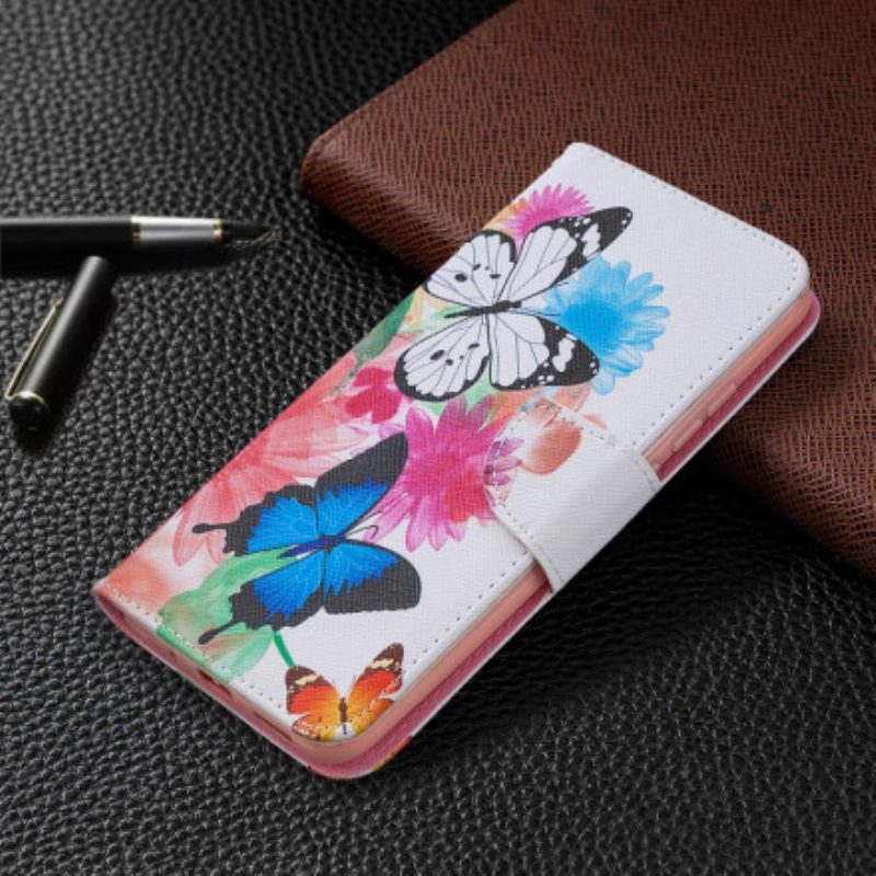 Folio Cover Xiaomi Redmi 9C Incredibili Farfalle Colorate