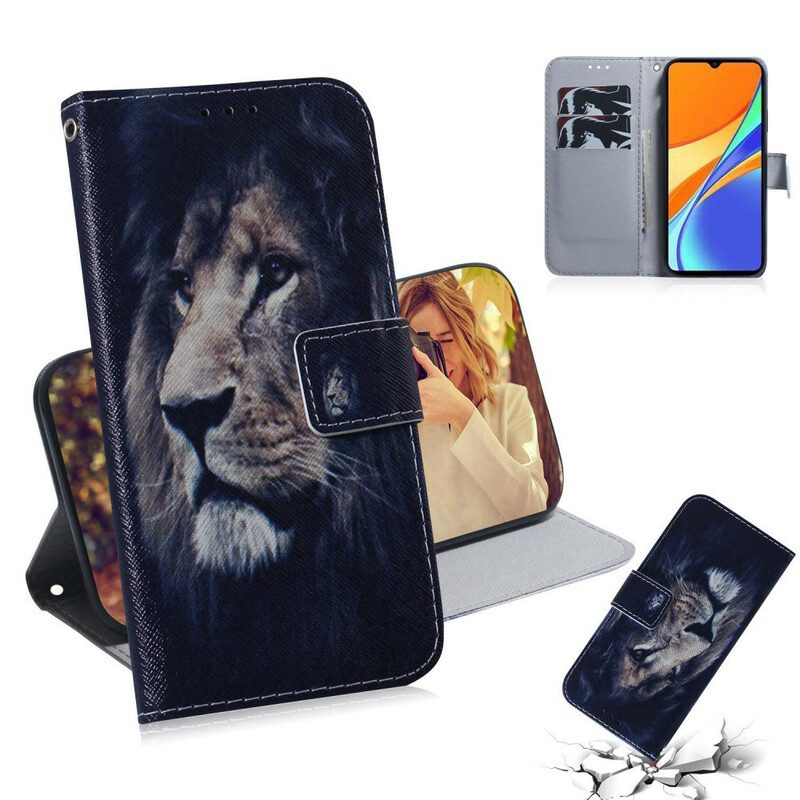 Folio Cover Xiaomi Redmi 9C Leone Sognante