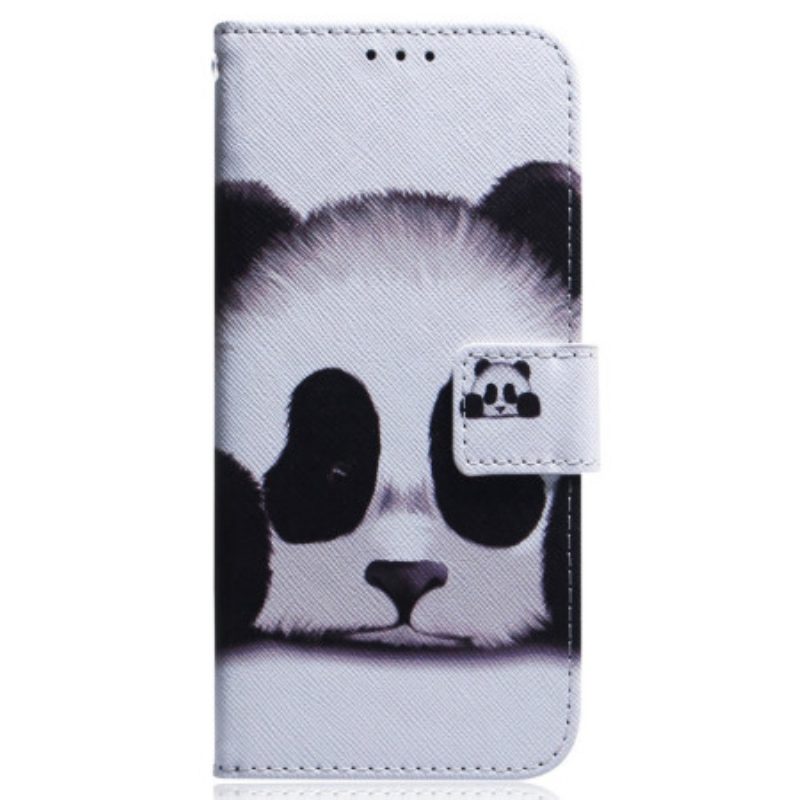 Custodia in pelle Realme C31 Simpatico Panda