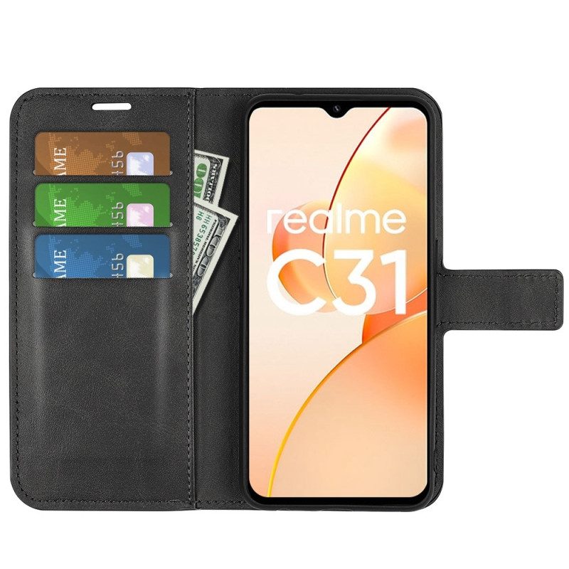 Folio Cover Realme C31 Ecopelle Tradizionale