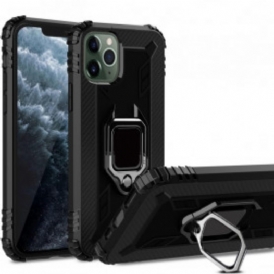 Cover iPhone 11 Pro Max Anello E Fibra Di Carbonio